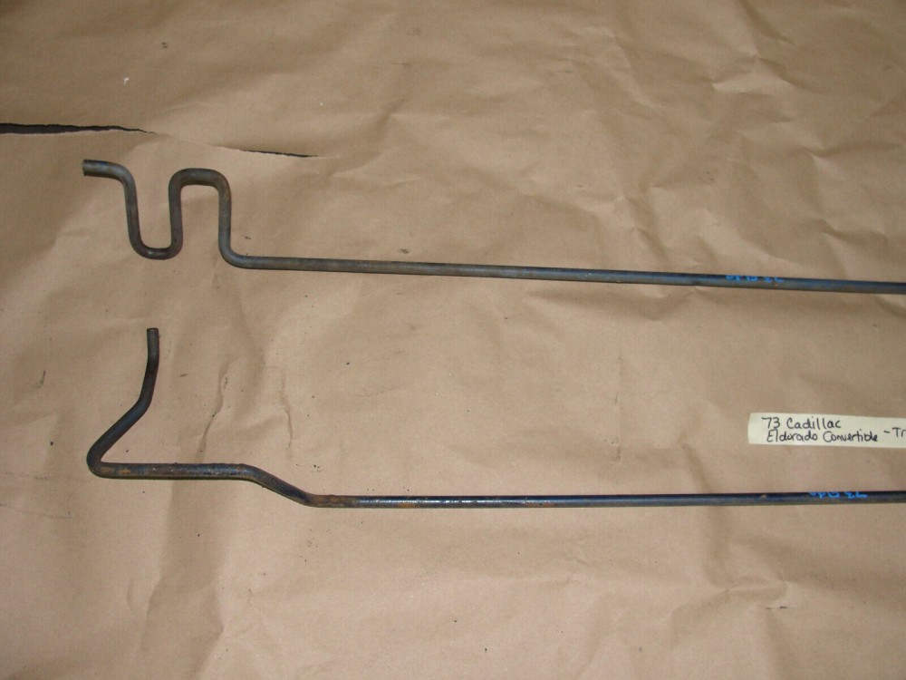 OEM 1973 1974 1975 1976 Cadillac Eldorado Convertible TRUNK LID HINGE SUPPORT TENSION TORSION RODS #9623169 RH, #9623170 LH - Image 6