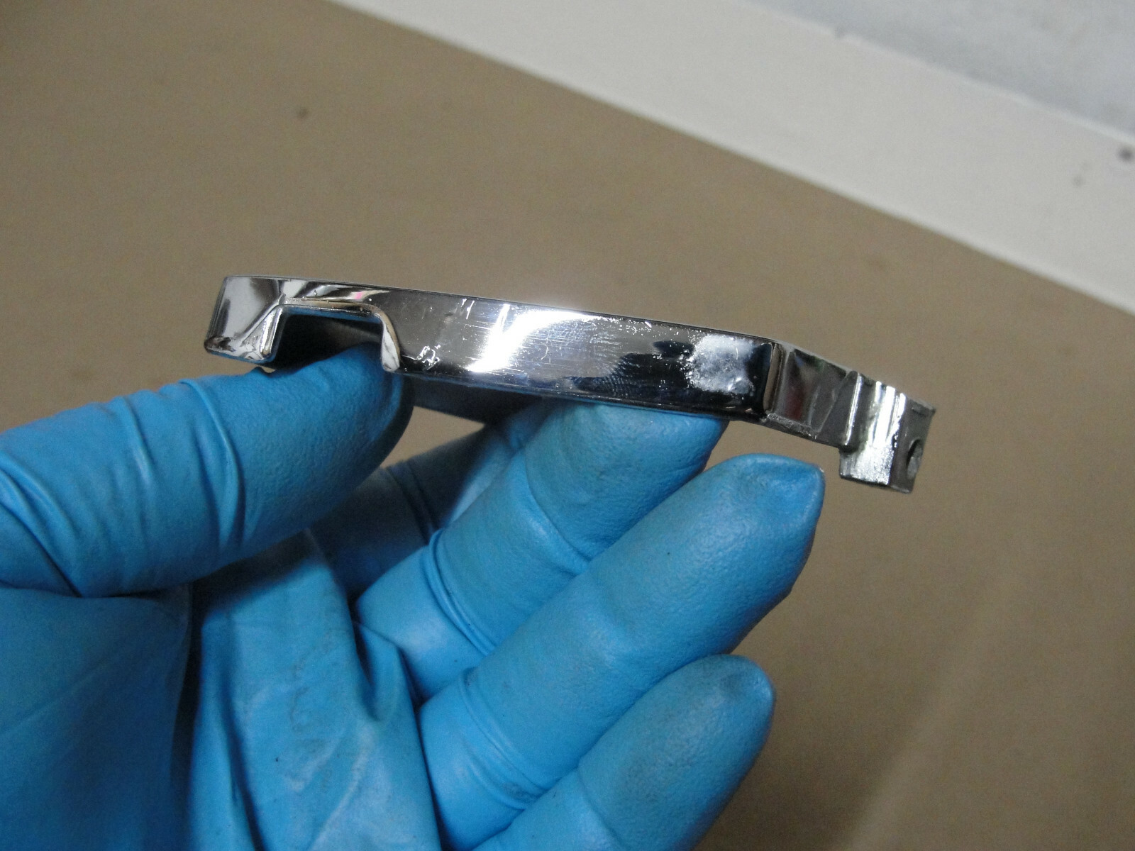 OEM 1965 1966 Cadillac Fleetwood Deville LEFT DRIVER SIDE FRONT INTERIOR DOOR HANDLE BEZEL TRIM #4489745 - Image 6