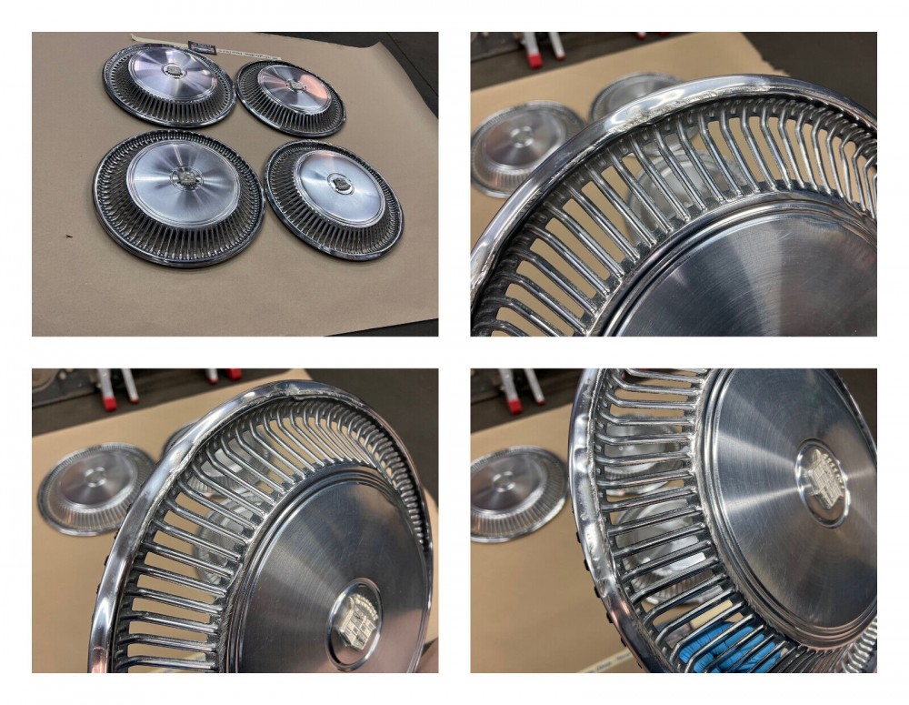 OEM 1969 1970 Cadillac Eldorado 15" HUBCAPS HUB CAPS FACTORY ORIGINAL WHEEL COVERS ~ SET OF 4 - Image 6