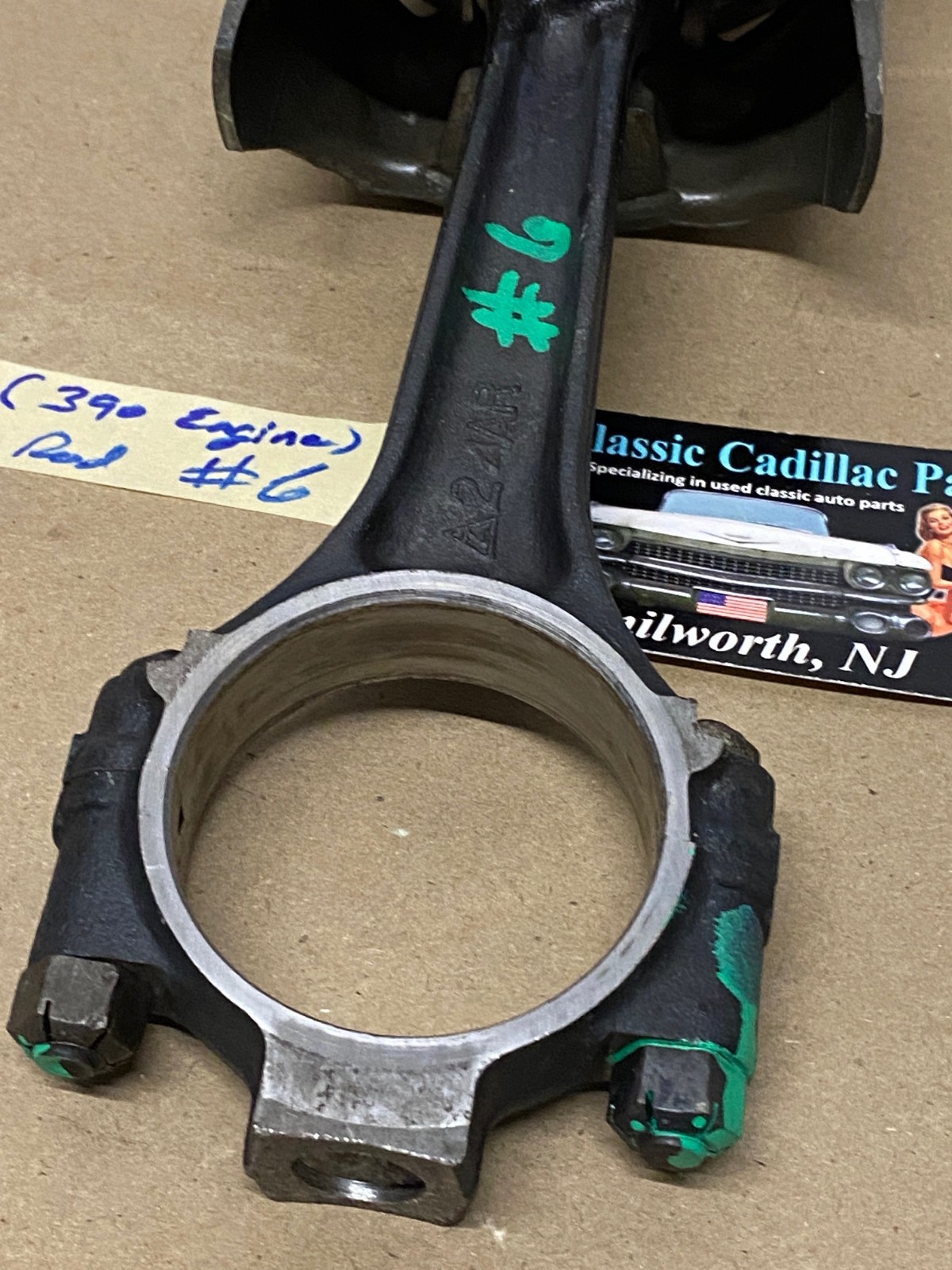 OEM 1959 1960 1961 1962 1963 Cadillac Deville Eldorado Fleetwood 390 Engine CONNECTING ROD WITH PISTON #6 #3511503 - Image 7