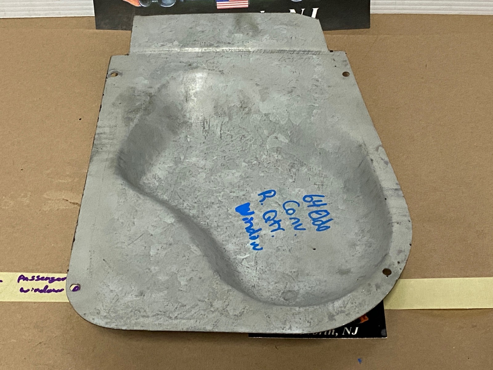 OEM 1961 1962 1963 1964 Cadillac Deville Eldorado Convertible Chevrolet Impala Convertible RIGHT PASSENGER SIDE REAR QUARTER WINDOW REGULATOR ACCESS PANEL COVER - Image 7