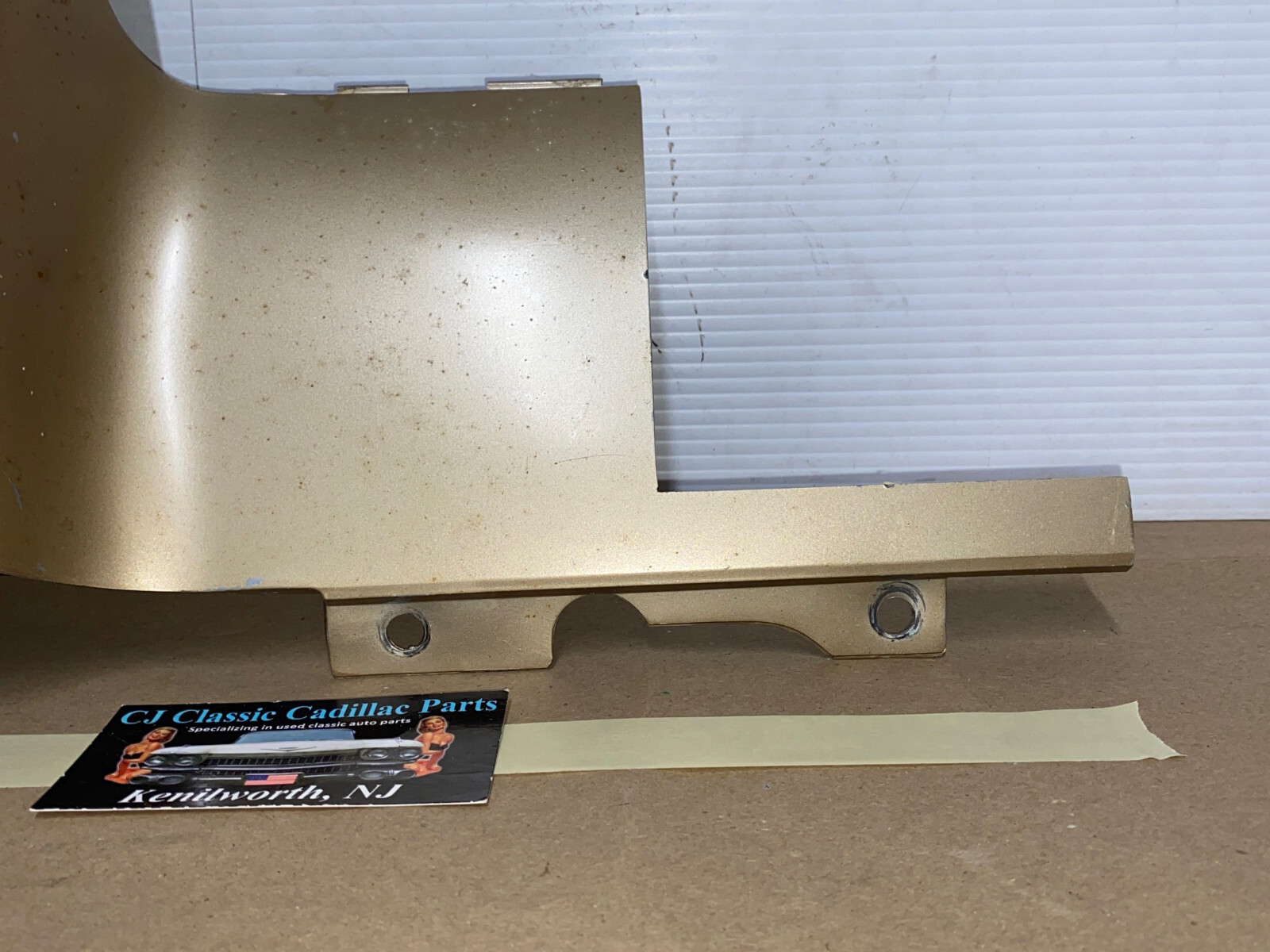 OEM 1961 Cadillac Deville Eldorado Fleetwood LOWER DASH UNDER COLUMN BEZEL TRIM * TAN/LIGHT BROWN * #1475194 - Image 8