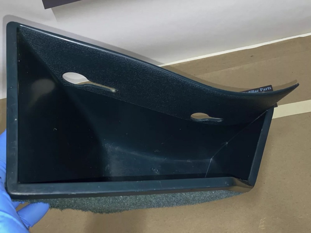 OEM 1971 1972 1973 1974 1975 1976 Cadillac Deville Eldorado Fleetwood Calais RIGHT PASSENGER SIDE KICK PANEL WASTE BASKET TRASH CAN Dark Green - Image 6