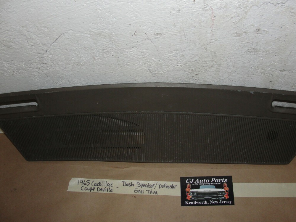 OEM 1965 Cadillac Deville Eldorado Fleetwood Calais DASH FRONT SPEAKER DEFROSTER GRILL TRIM COVER #1482909 - Image 6