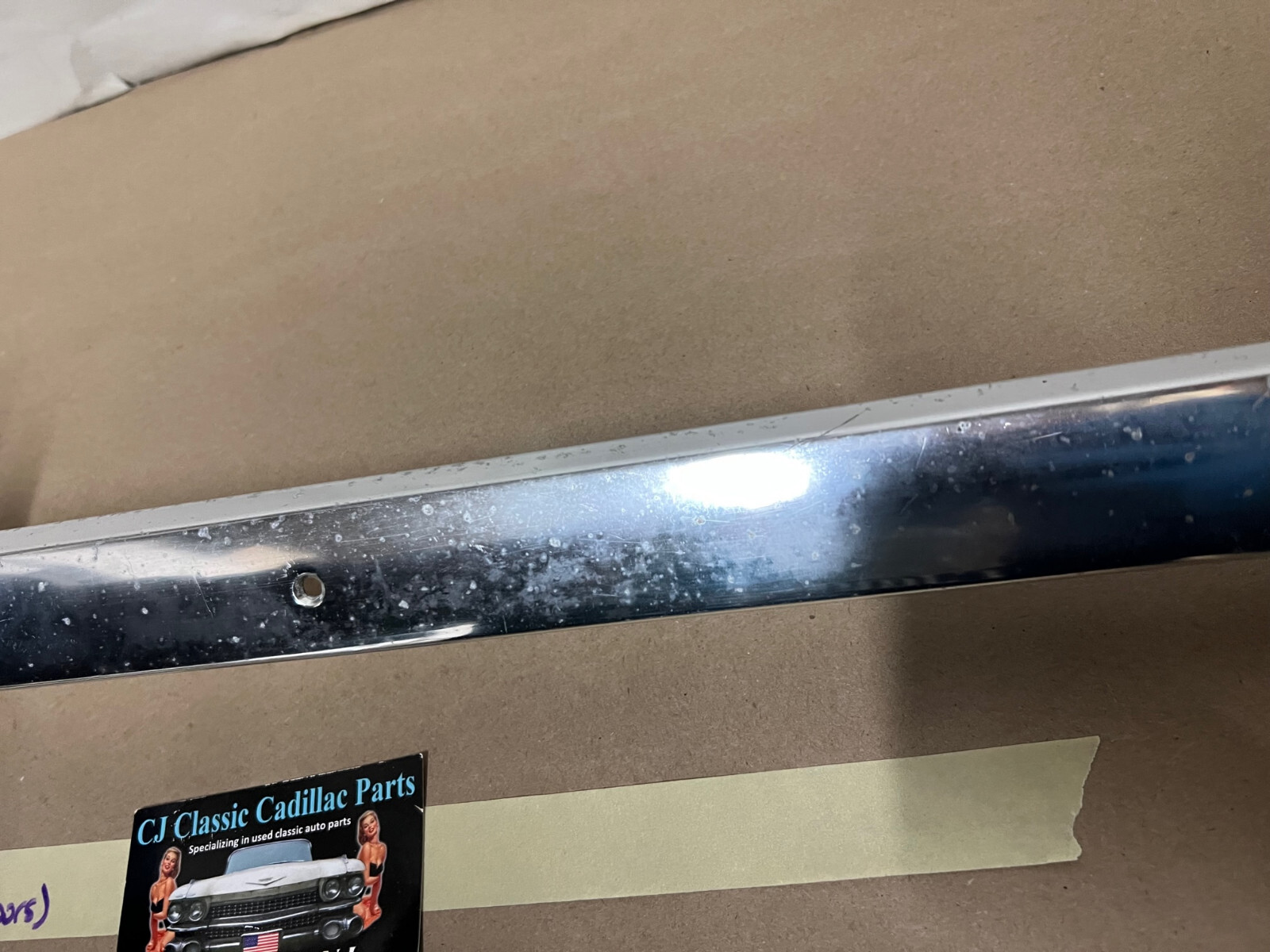 OEM 1959 1960 Cadillac Deville 4 Window 4 Door FLAT TOP INTERIOR RIGHT SIDE HEADLINER TRIM (ABOVE DOORS) #4757726 - Image 6