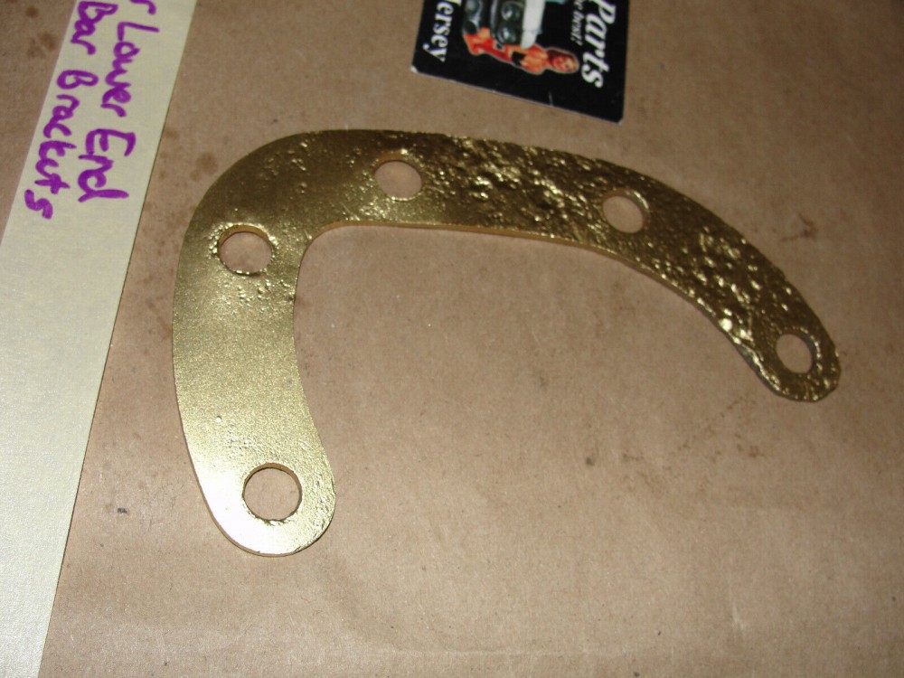 OEM 1958 Cadillac Deville FRONT BUMPER LOWER END TO CENTER BAR SUPPORT BRACKET SPACERS #1468427 - Image 6
