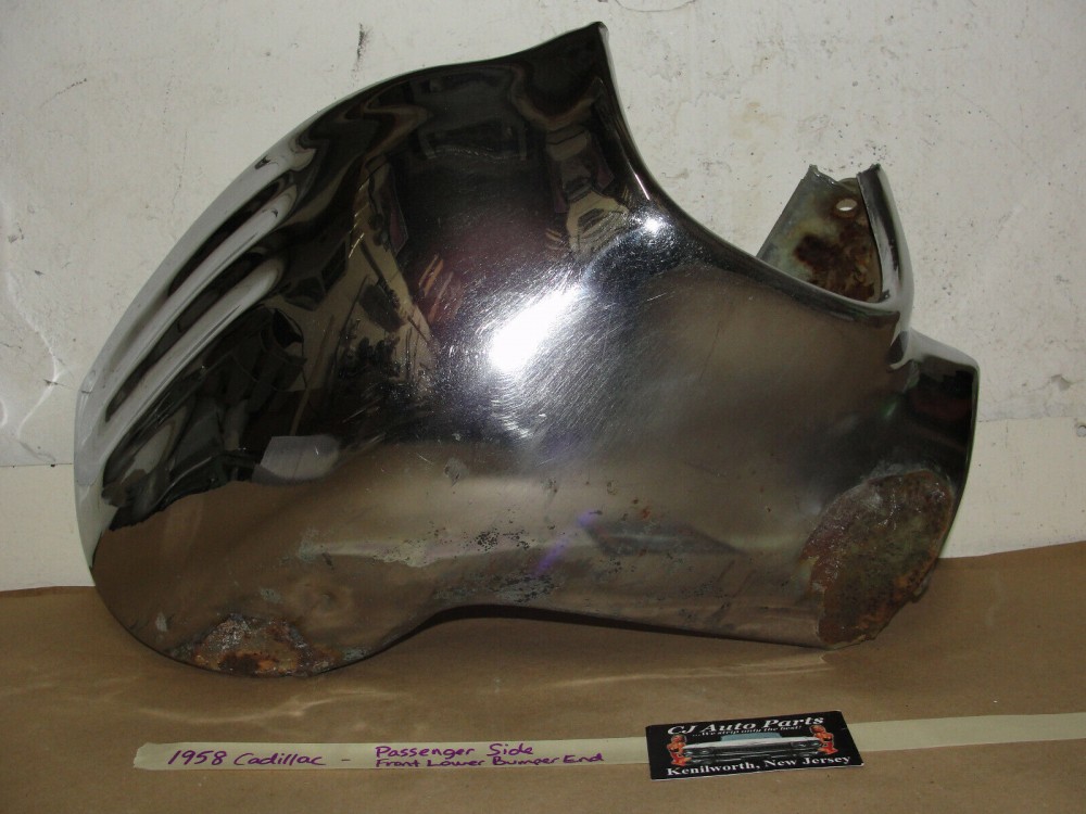 OEM 1958 Cadillac Deville Eldorado Fleetwood RIGHT PASSENGER SIDE FRONT BUMPER END LOWER #3511183 - Image 6