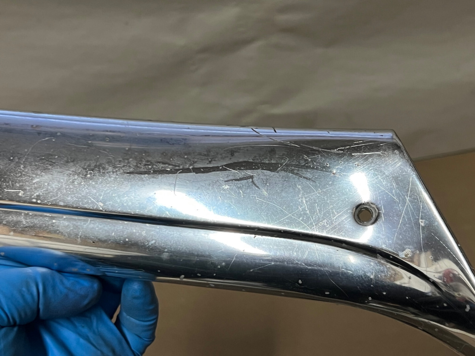 OEM 1959 1960 Cadillac Sedan Deville FLAT TOP INT. LEFT REAR WINDSHIELD C-PILLAR SIDE TRIM #4803295 - Image 6