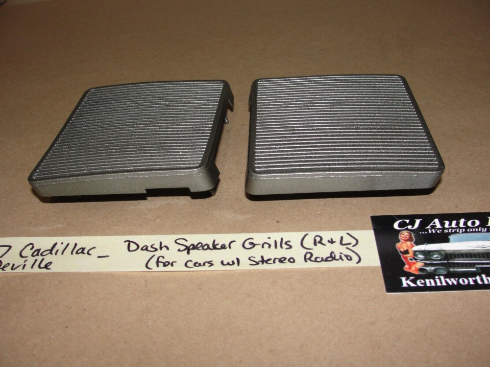 OEM 1967 1968 Cadillac Deville Eldorado Fleetwood Calais DASH STEREO SPEAKER GRILLS COVER TRIM - RIGHT & LEFT #1487754/#1493059/#1487753/#1487754 - Image 6