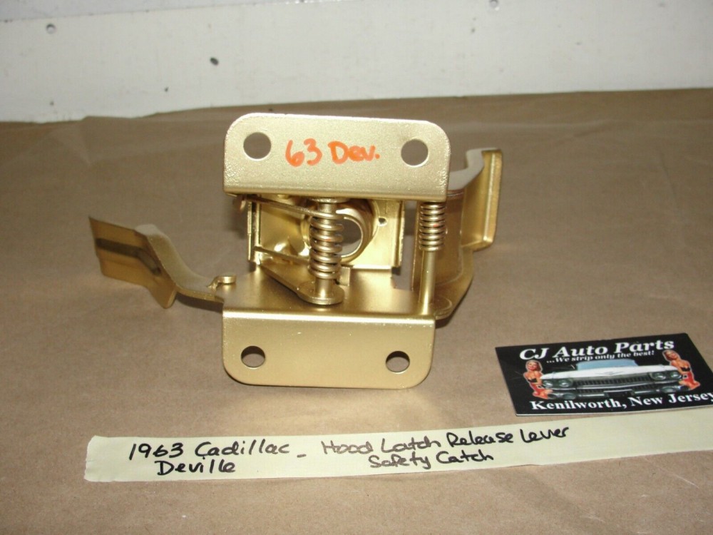 OEM 1963 1964 Cadillac Deville Fleetwood Upper Hood Latch Safety Catch Release Lever - Image 6