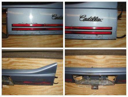 OEM 1985 1986 1987 1988 Cadillac Deville Fleetwood FWD REAR TRUNK BUMPER FILLER PANEL TRIM WITH REFLECTORS FILLERS #20644831 - Image 6