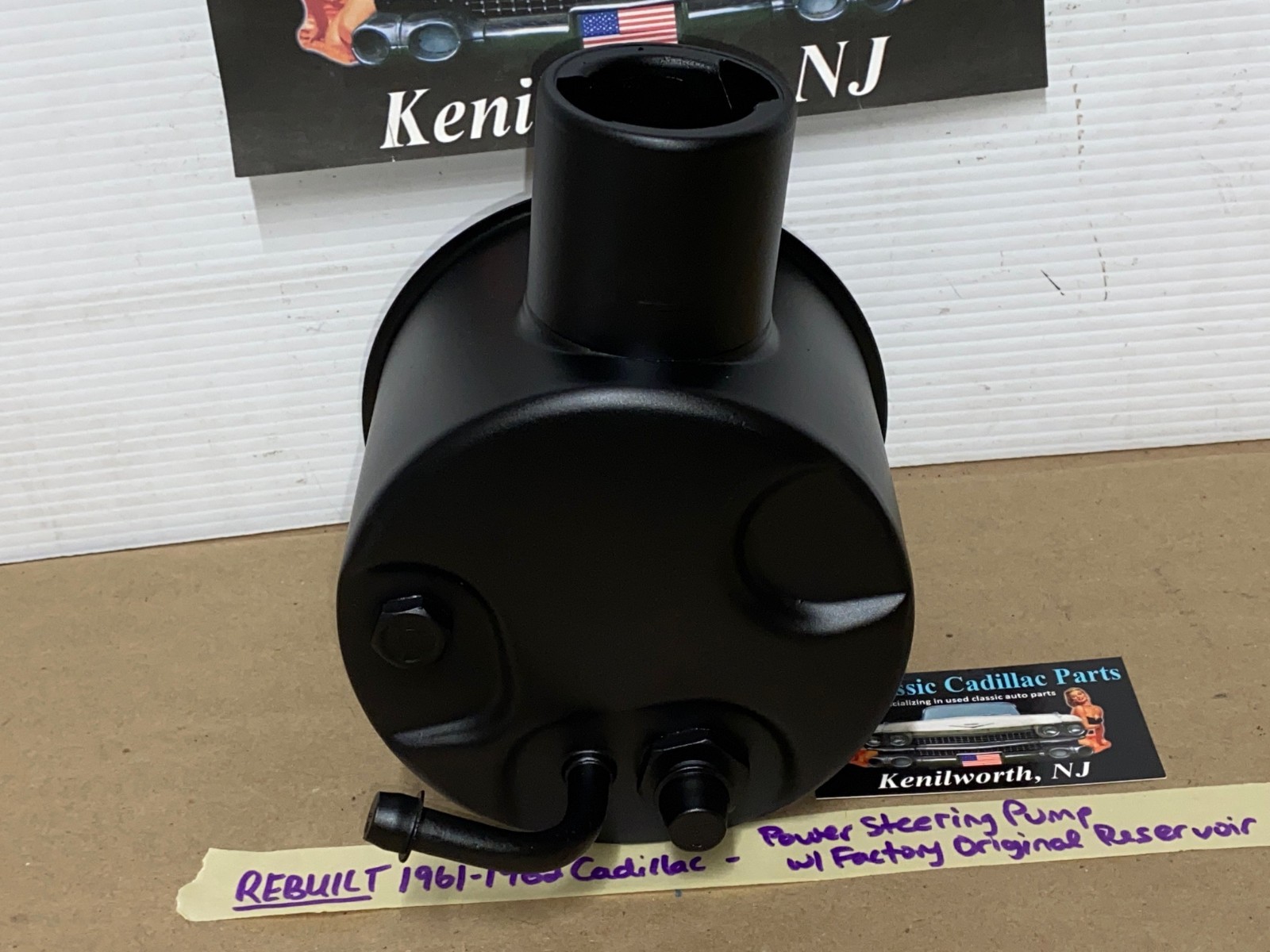 REBUILT 1961-1962 CADILLAC DEVILLE ELDORADO FLEETWOOD POWER STEERING PUMP WITH FACTORY ORIGINAL RESERVOIR - Image 6