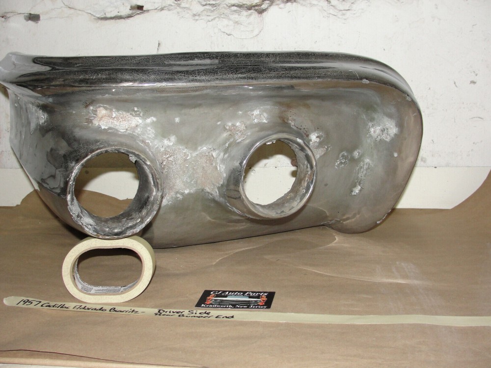 OEM 1957 Cadillac Eldorado Biarritz Seville LEFT DRIVER SIDE BACK REAR BUMPER END - Image 6