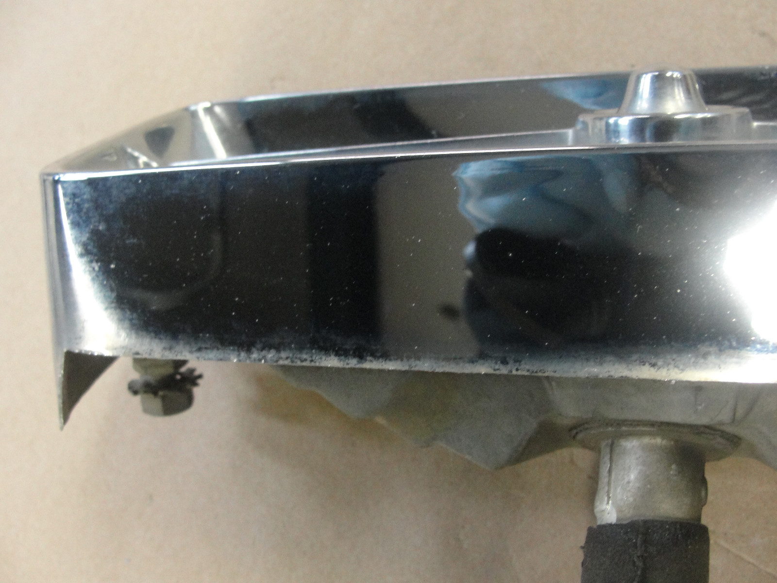 1967 Cadillac Deville Fleetwood Calais GRILL PARK TURN SIGNAL LIGHT LENS CHROME BEZEL TRIM HOUSING #5959174 - Image 7