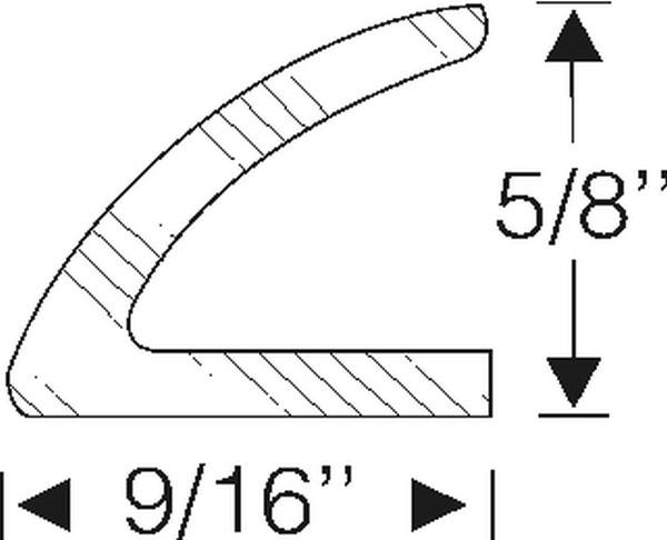 NEW STEELE RUBBER 1954 1955 1956 CADILLAC ELDORADO DEVILLE SERIES 62 OLDS 54-57 BUICK WINDSHIELD PILLAR POST TO UPPER DOOR WEATHERSTRIP SEAL 70-0304-73 - Image 3