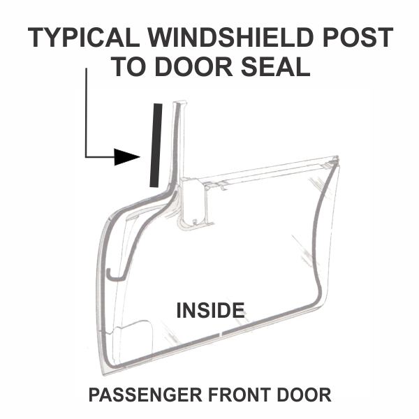 NEW STEELE RUBBER 1954 1955 1956 CADILLAC ELDORADO DEVILLE SERIES 62 OLDS 54-57 BUICK WINDSHIELD PILLAR POST TO UPPER DOOR WEATHERSTRIP SEAL 70-0304-73 - Image 4