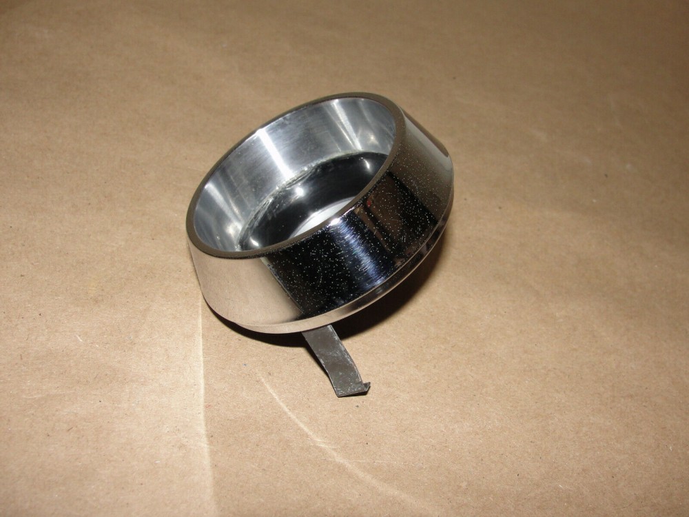 OEM 1960 Cadillac Deville Eldorado Fleetwood FLAT TOP STEERING WHEEL HORN BAR CENTER CAP TRIM WITH EMBLEM - Image 7