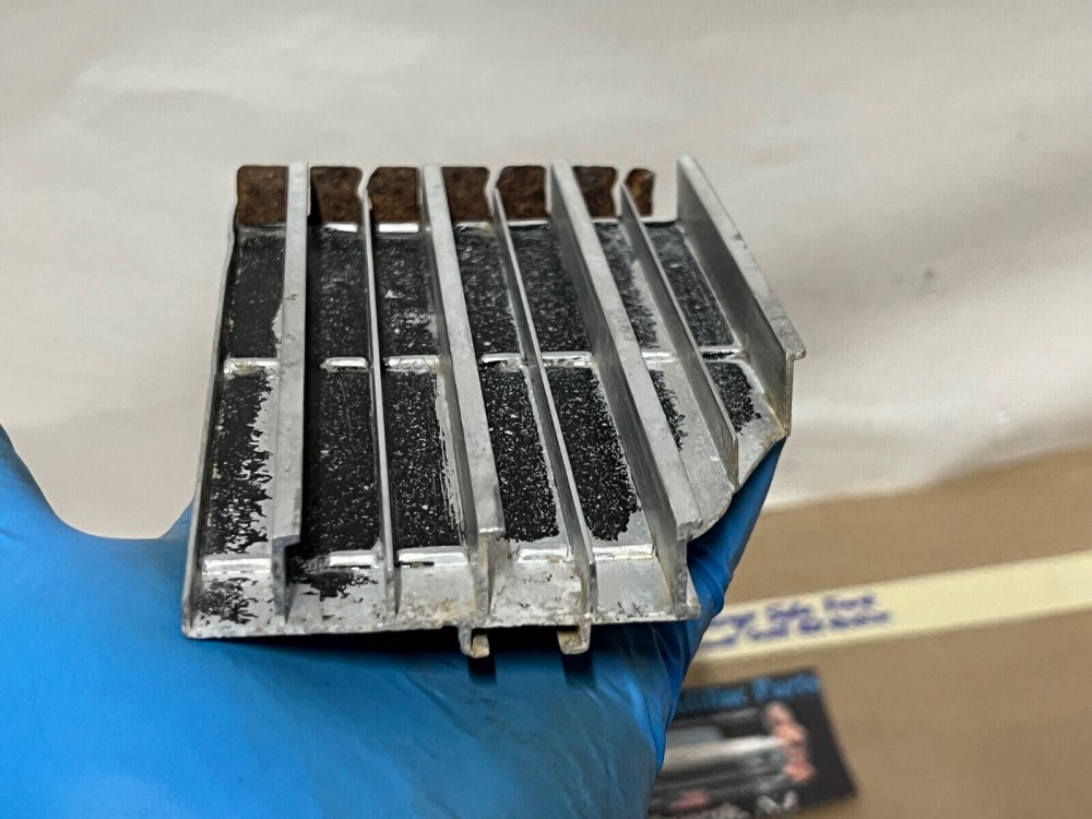 OEM 1963 Cadillac Deville Eldorado Fleetwood RIGHT PASSENGER SIDE FRONT BUMPER LOWER OUTER GRILL EXTENSION #1479735 - Image 5