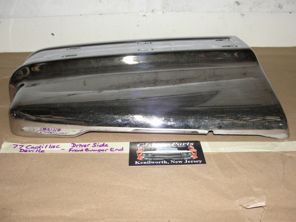OEM 1977 1978 1979 Cadillac Deville Fleetwood LEFT DRIVER SIDE FRONT BUMPER END CORNER #1616190 - Image 7
