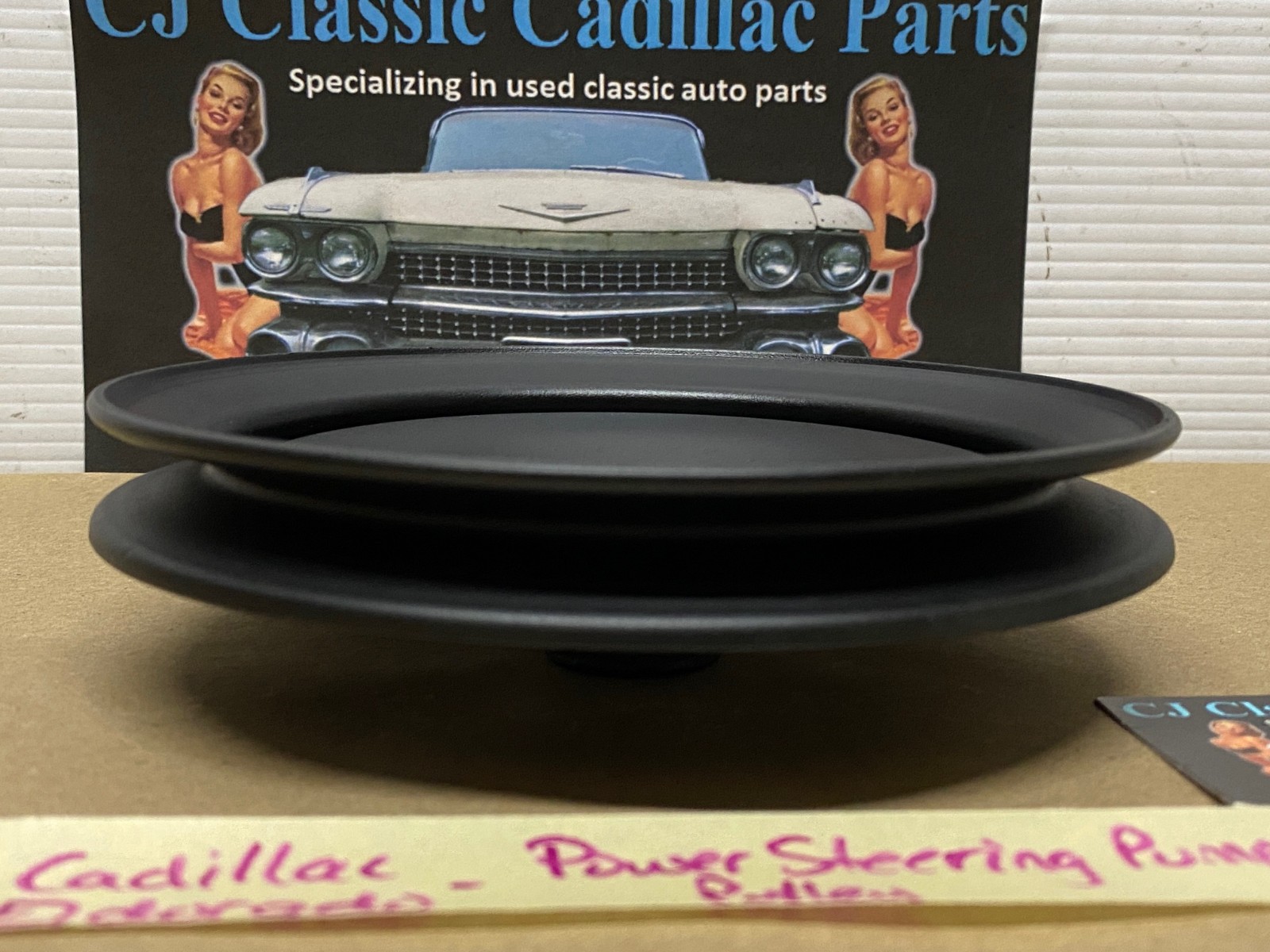 RESTORED 1975 1976 1977 1978 1979 1980 Cadillac Eldorado Deville Fleetwood 368/425/500 Engine POWER STEERING PUMP PULLEY SINGLE GROOVE #1605379 - Image 4