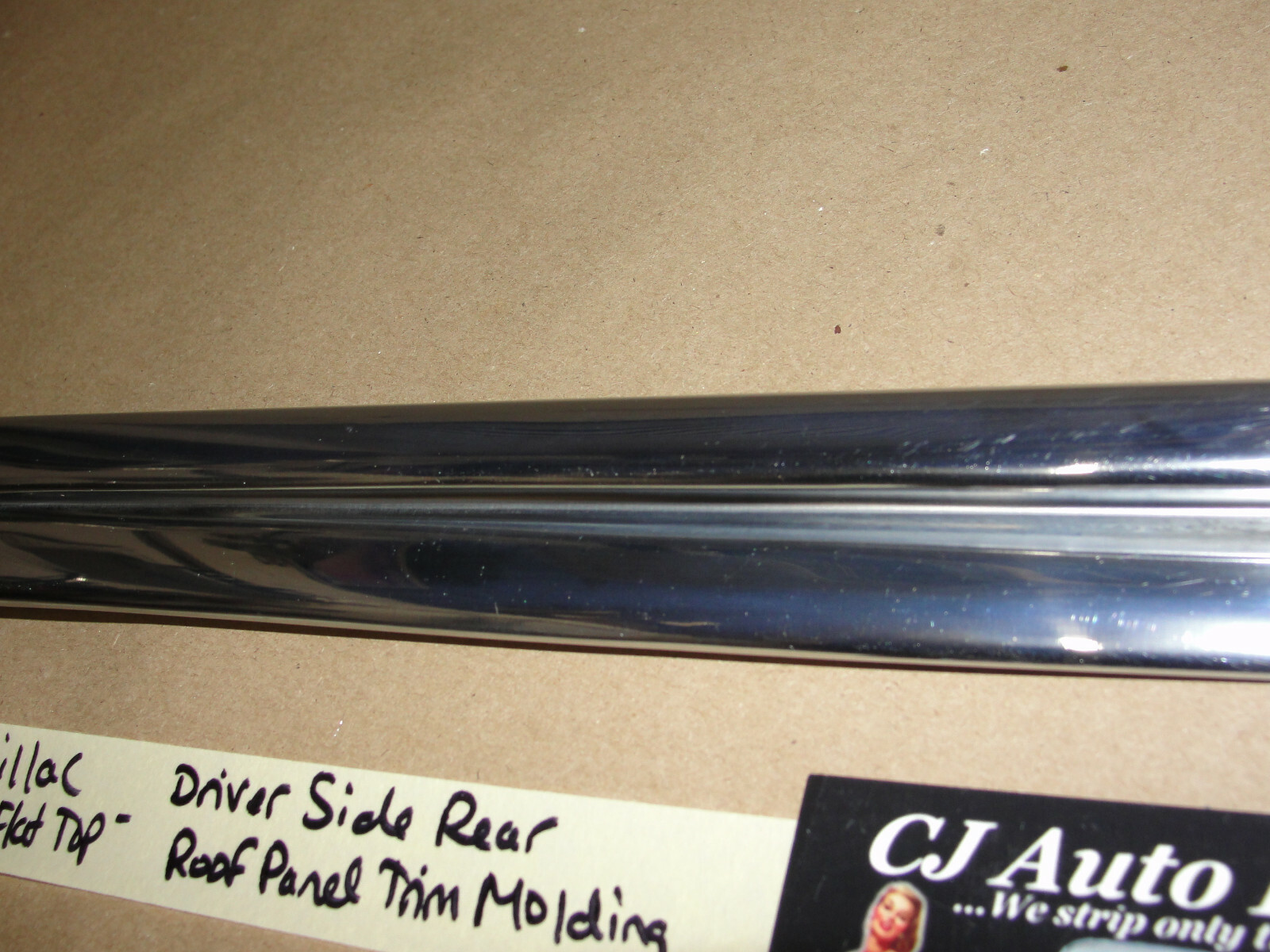 OEM 1959 1960 Cadillac Deville FLAT TOP LEFT DRIVER SIDE REAR ROOF PANEL MOLDING TRIM #4758194 - Image 7