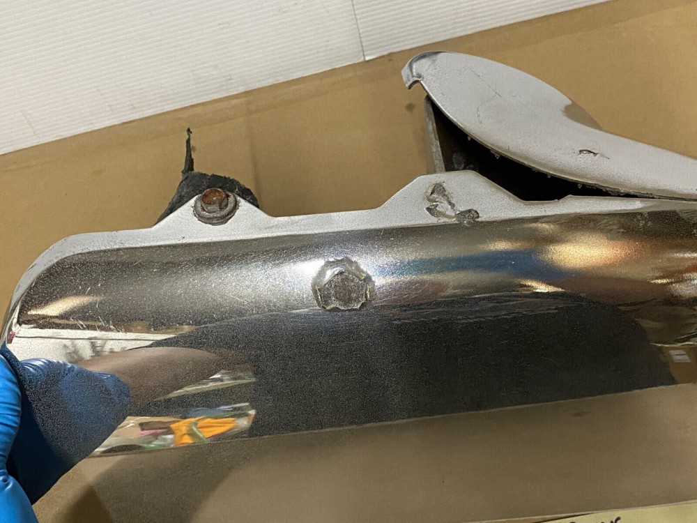 OEM 1969 1970 Cadillac Deville Calais Fleetwood LEFT DRIVER SIDE LOWER FRONT BUMPER END #3514862 - Image 7