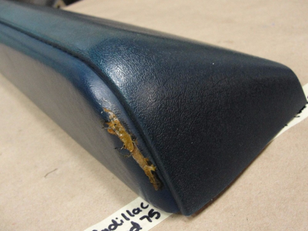 OEM 1966 1967 Cadillac Fleetwood LIMO LIMOUSINE LEFT DRIVER SIDE FRONT DOOR PANEL ARM REST BASE PAD TRIM - - DARK BLUE - Image 7