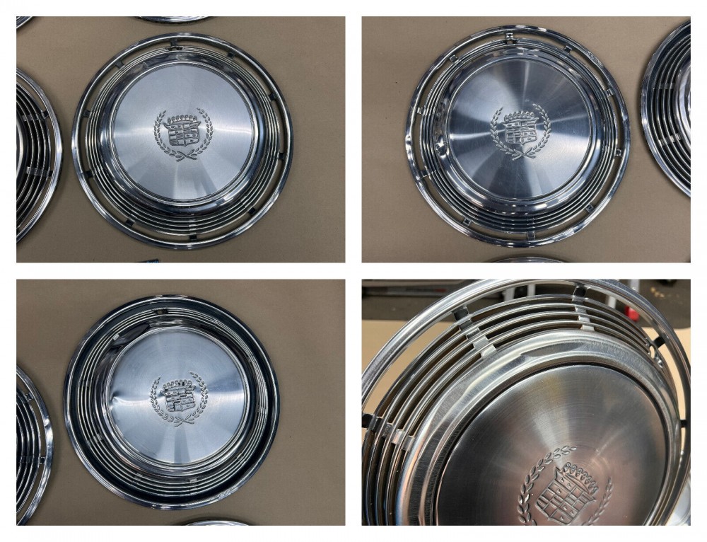 OEM 1972 1973 Cadillac Eldorado 15" HUBCAPS HUB CAPS FACTORY ORIGINAL WHEEL COVERS ~ SET OF 4 - Image 7