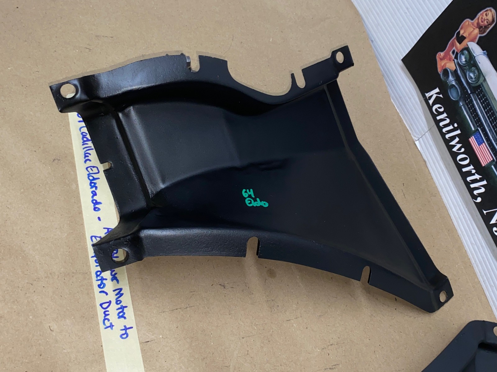 OEM 1963 1964 Cadillac Eldorado Deville Fleetwood A/C BLOWER MOTOR TO EVAPORATOR BOX DUCT W/MOUNTING BOLTS HARDWARE #1481036/#1481035 - Image 7