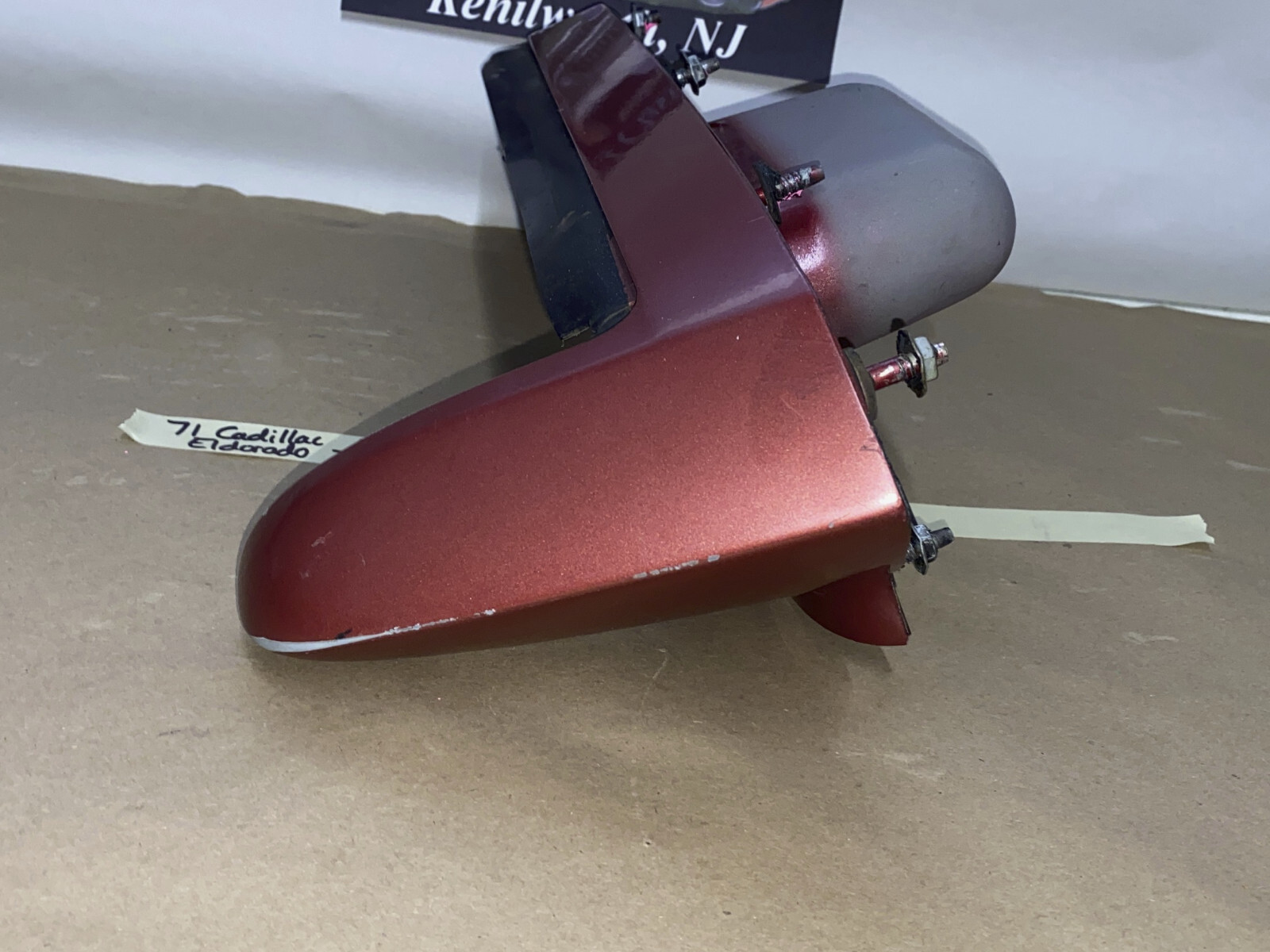 OEM 1971 1972 Cadillac Eldorado LEFT QUARTER PANEL EXTENSION TAIL LIGHT SURROUND W/ FILLERS #8795074 - Image 7