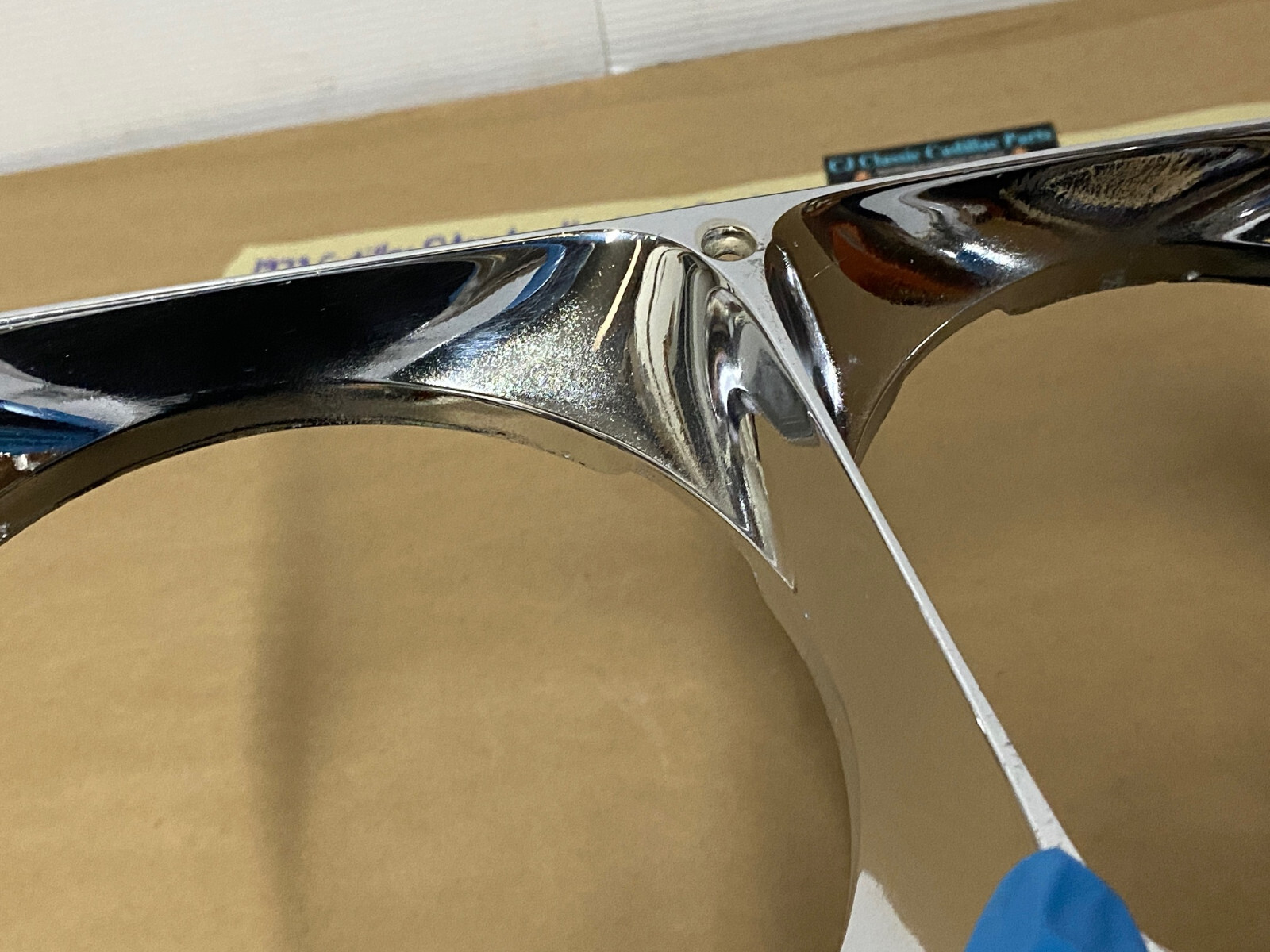 OEM 1971 1973 1974 Cadillac Eldorado HEADLIGHT BEZEL CHROME COVER TRIM #1494987 - Image 7