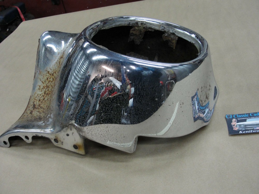 OEM 1959 Cadillac Deville Fleetwood Eldorado LEFT DRIVER SIDE CHROME BACK REAR BUMPER END #3511548 - Image 7