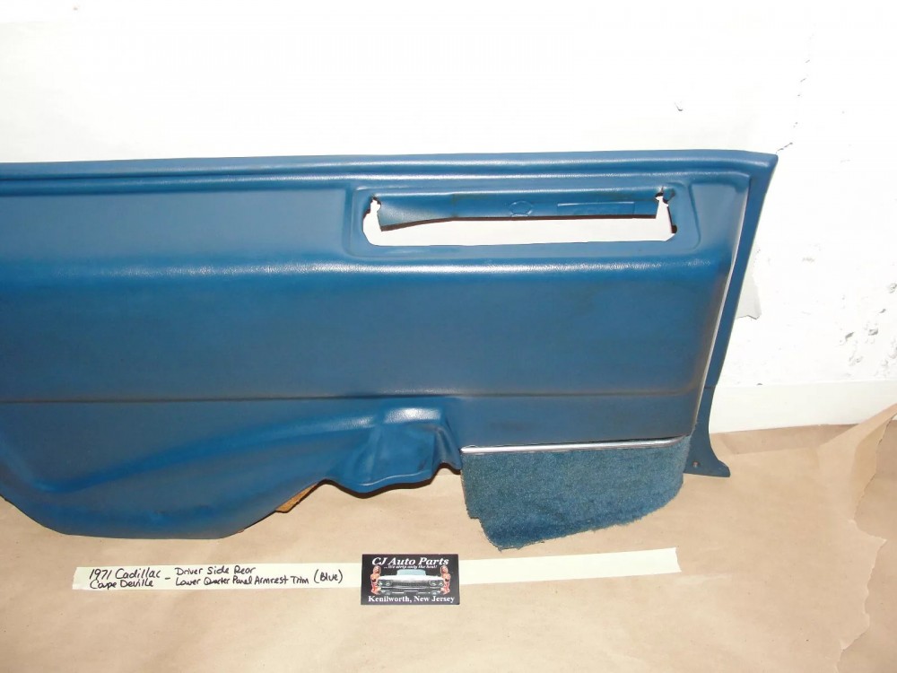 OEM 1971 1972 1973 Cadillac Coupe Deville Calais 2 Door LEFT DRIVER SIDE REAR LOWER DOOR QUARTER PANEL ARMREST - Image 7