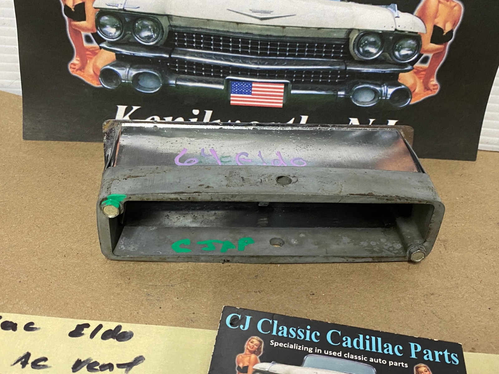 OEM 1963 1964 Cadillac Deville Eldorado Fleetwood CENTER DASH A/C VENT DUCT #1479432 - Image 8