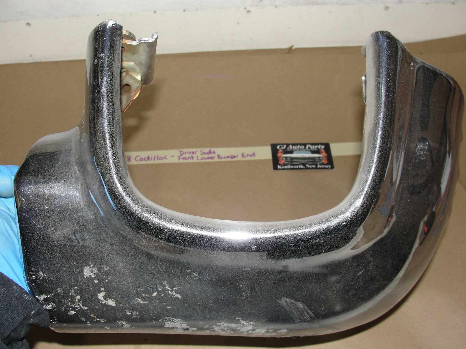 OEM 1958 Cadillac Deville Eldorado Fleetwood LEFT DRIVER SIDE FRONT BUMPER END LOWER #3511182 - Image 7