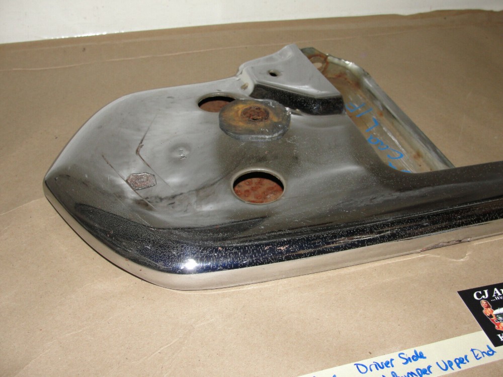 OEM 1966 Cadillac Deville Eldorado Calais Fleetwood LEFT DRIVER SIDE UPPER FRONT BUMPER END #3513678 - Image 5
