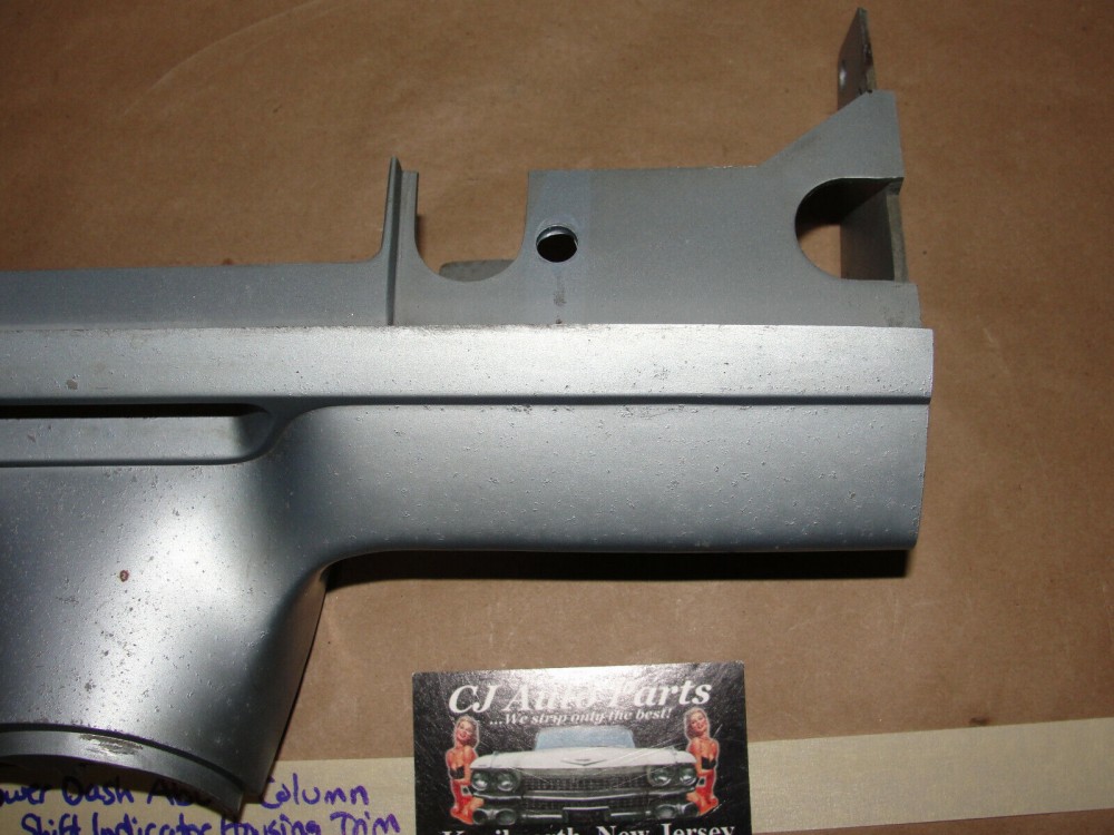 OEM 1961 Cadillac Deville Eldorado Fleetwood LEFT LOWER DASH ABOVE COLUMN SHIFT INDICATOR HOUSING TRIM #1475193 - Image 7