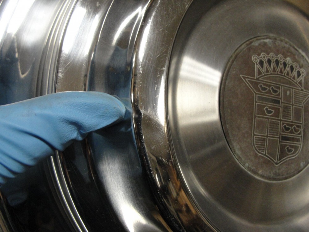 OEM 1954 1955 Cadillac Deville Eldorado Fleetwood 15" HUB CAP HUBCAP WHEEL COVER WITH CREST EMBLEM #0004 - Image 7