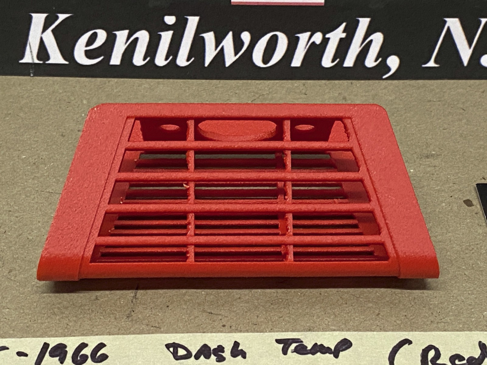 NEW 1965 1966 CADILLAC DEVILLE ELDORADO FLEETWOOD CALAIS DASH IN-CAR TEMP SENSOR GRILL COVER TRIM - RED - Image 3