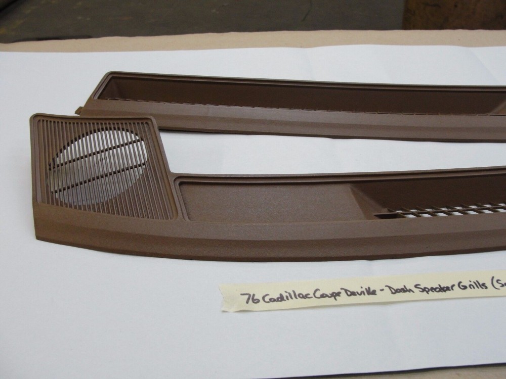 OEM 1974 1975 1976 Cadillac Deville Calais Fleetwood 1974 1975 1976 1977 1978 Eldorado DASH DEFROSTER SPEAKER GRILL VENT TRIM *SADDLE TAN* #1602401/1602402 - Image 7