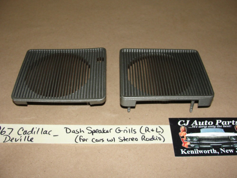 OEM 1967 1968 Cadillac Deville Eldorado Fleetwood Calais DASH STEREO SPEAKER GRILLS COVER TRIM - RIGHT & LEFT #1487754/#1493059/#1487753/#1487754 - Image 7