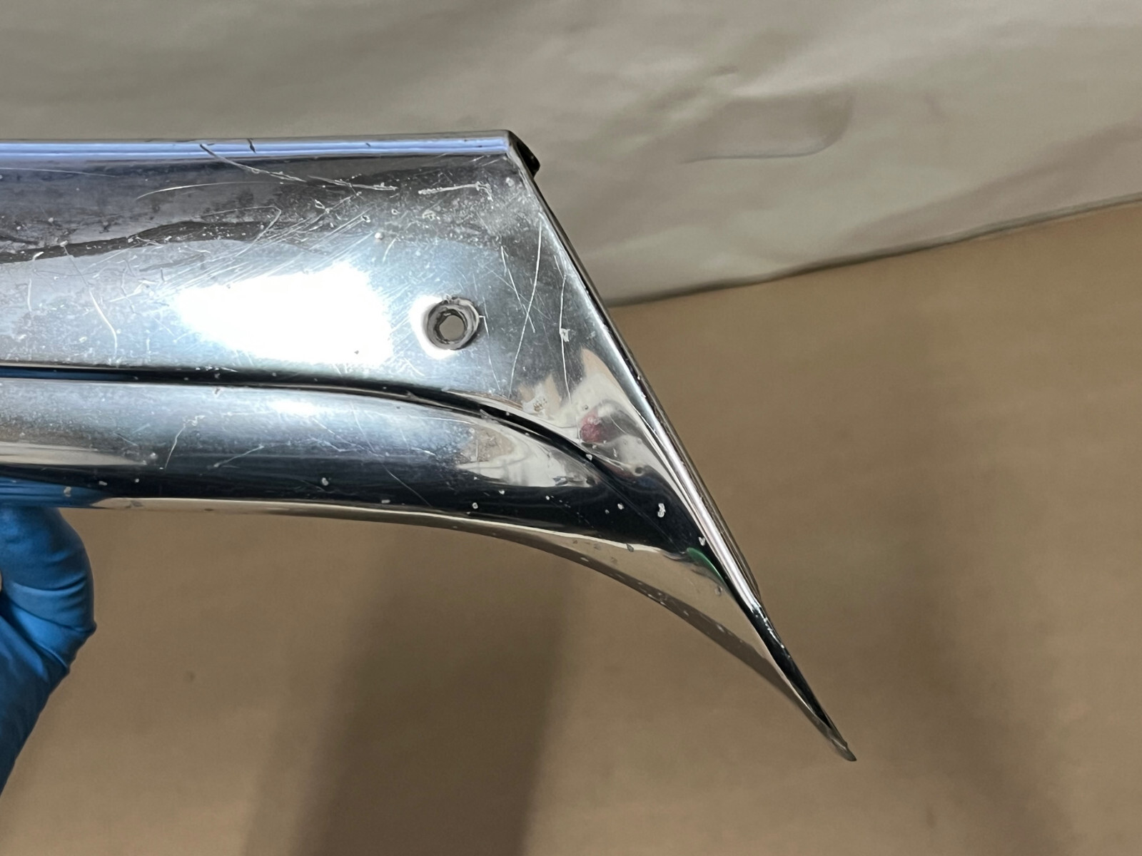 OEM 1959 1960 Cadillac Sedan Deville FLAT TOP INT. LEFT REAR WINDSHIELD C-PILLAR SIDE TRIM #4803295 - Image 7