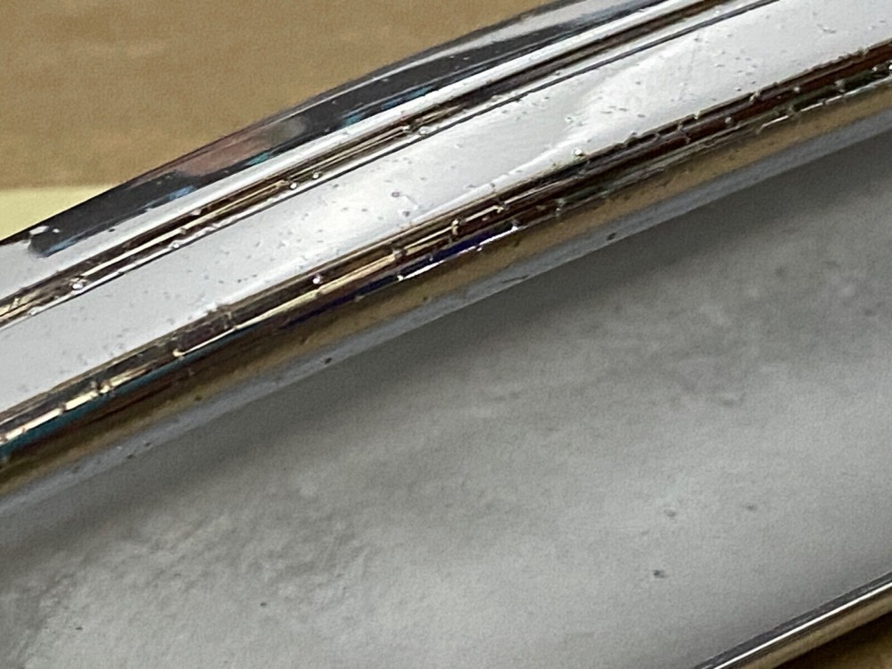 OEM 1960 Cadillac Deville INTERIOR DOOR PULL HANDLE WITH BACK PLATE ESCUTCHEON TRIM #4780949/#4780948 - Image 8