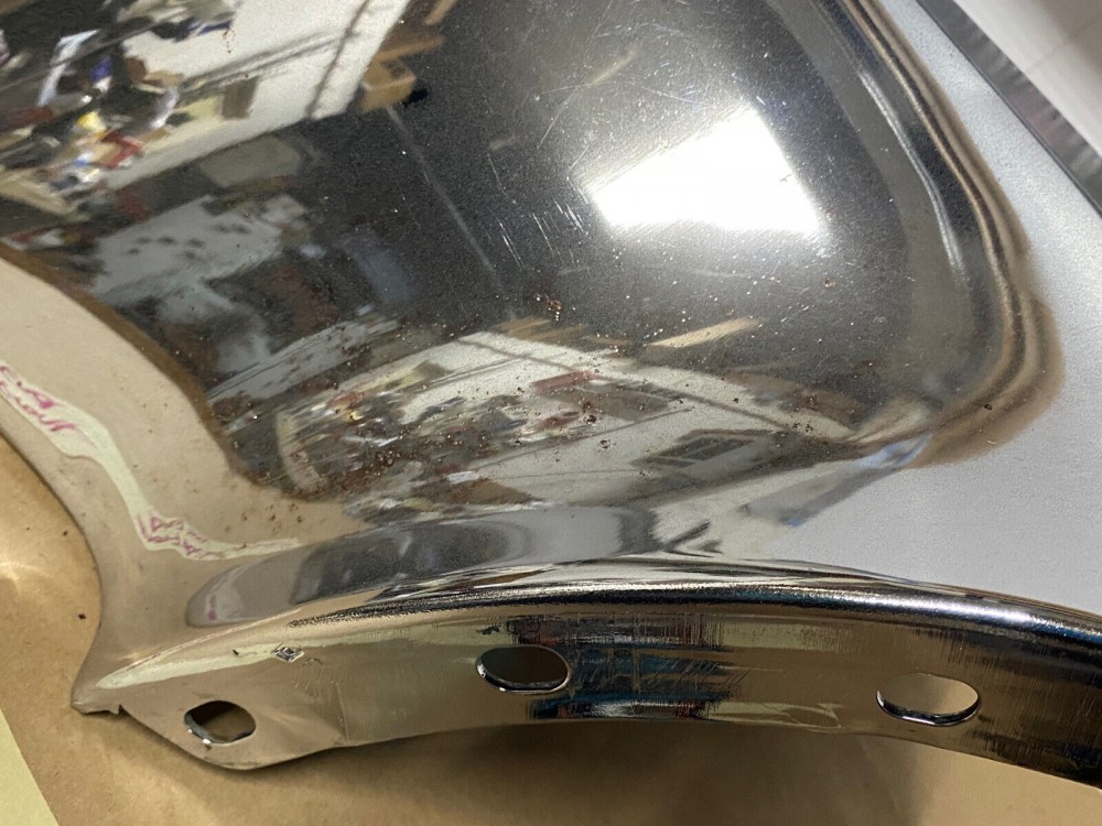 OEM 1965 Cadillac Deville Eldorado Fleetwood Calais LEFT DRIVER SIDE LOWER FRONT BUMPER END #1482255 - Image 8
