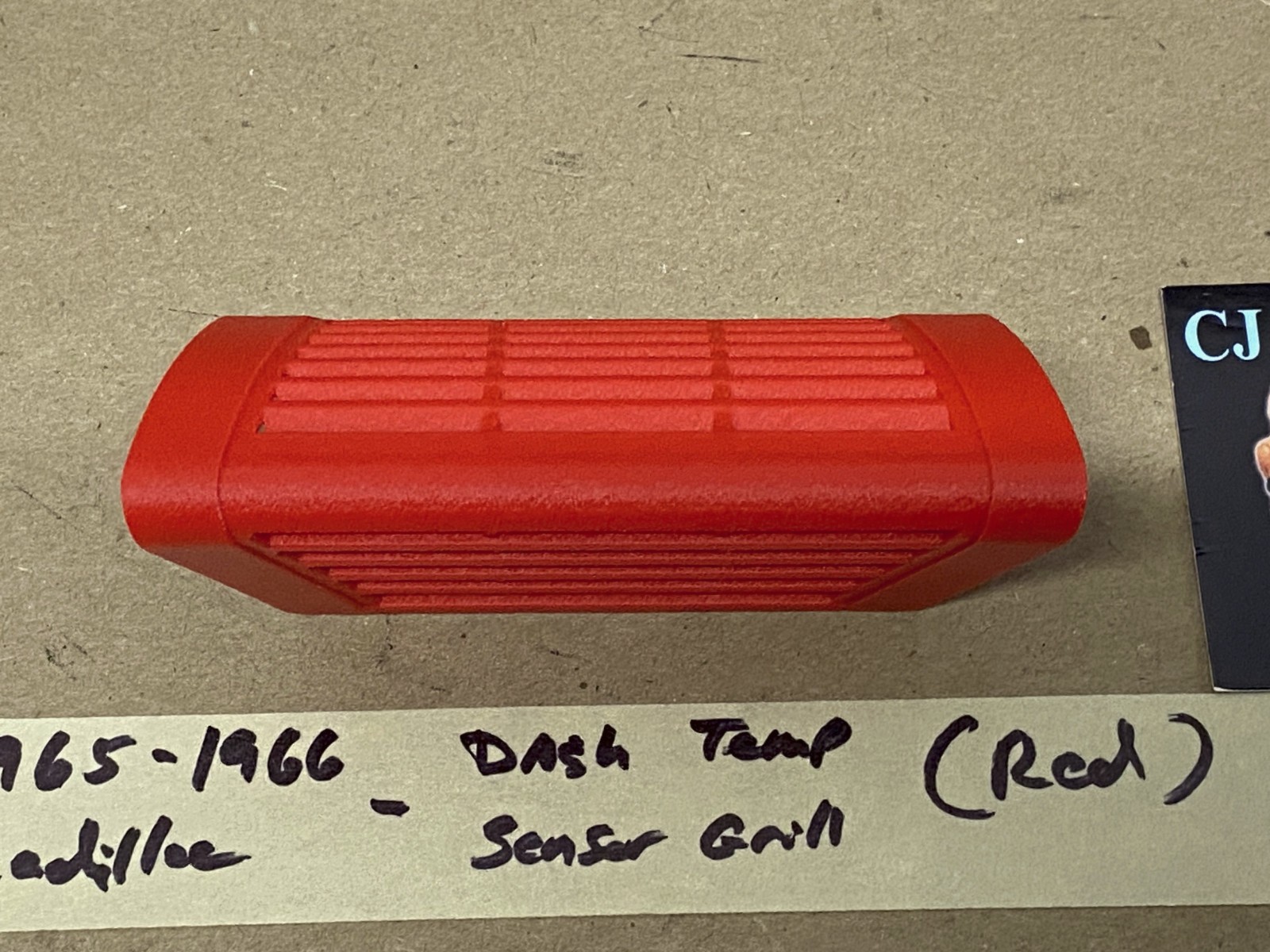 NEW 1965 1966 CADILLAC DEVILLE ELDORADO FLEETWOOD CALAIS DASH IN-CAR TEMP SENSOR GRILL COVER TRIM - RED - Image 6