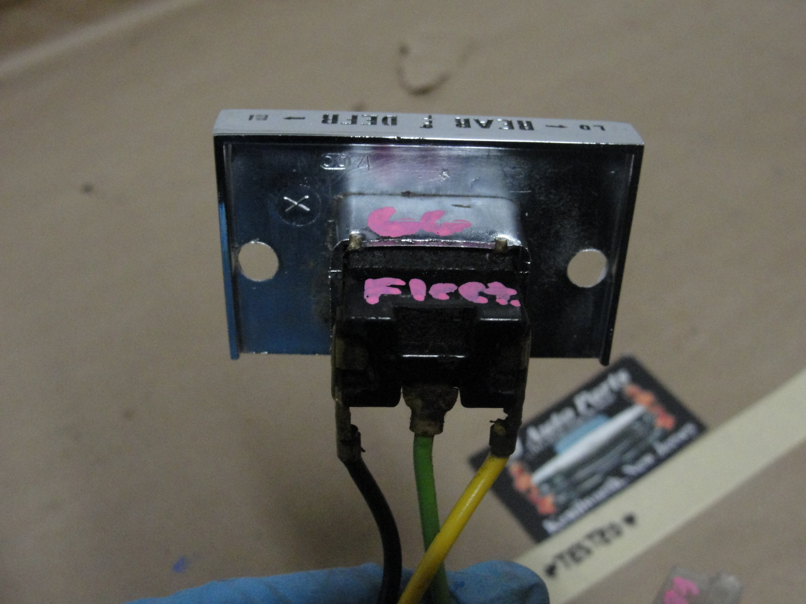 OEM 1960 1961 1962 1963 1964 1965 1966 1967 1968 Cadillac Fleetwood Eldorado Deville REAR DEFOGGER DEFROSTER SWITCH DEFOG DEFROST **TESTED** #1487732 - Image 8