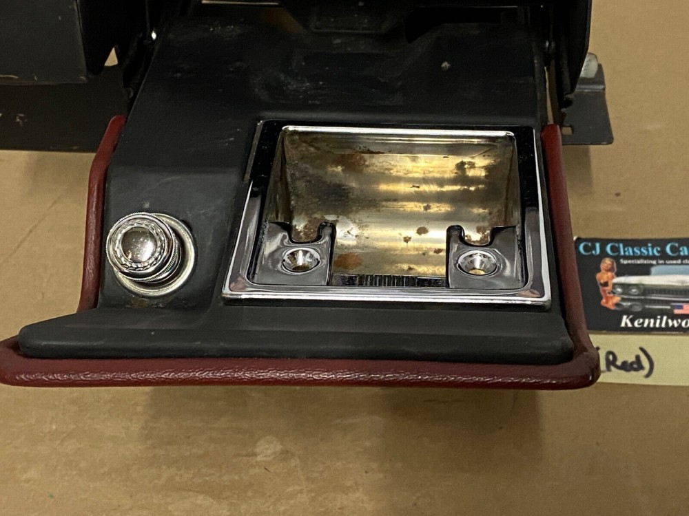 OEM 1974 1975 1976 Cadillac Deville Eldorado Fleetwood Calais DASH ASHTRAY ASH TRAY ASSEMBLY WITH TRACKS (RED) - Image 7