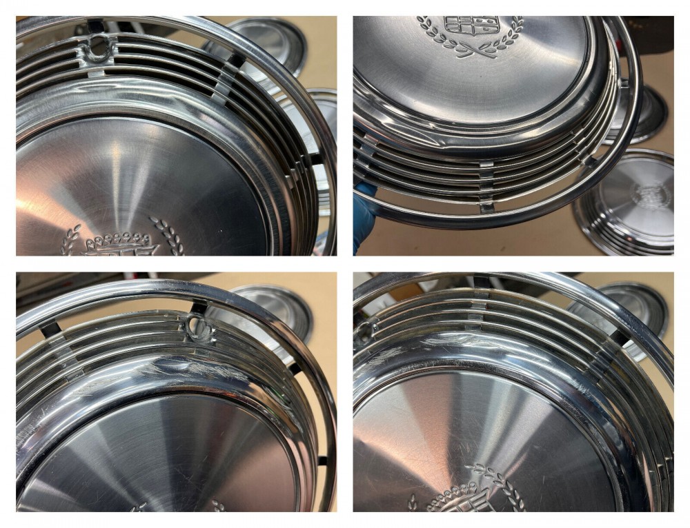 OEM 1972 1973 Cadillac Eldorado 15" HUBCAPS HUB CAPS FACTORY ORIGINAL WHEEL COVERS ~ SET OF 4 - Image 8