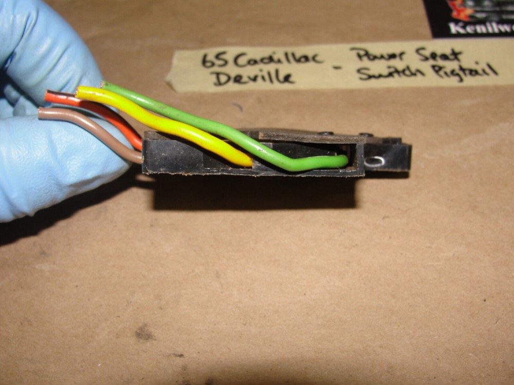 OEM 1965 Cadillac Deville Eldorado Calais Fleetwood 4 WAY POWER SEAT SWITCH WIRE HARNESS PIGTAIL CONNECTOR - Image 8