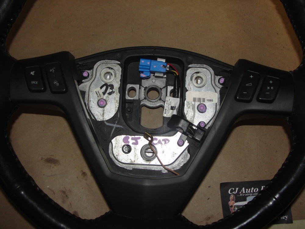 OEM 2006 2007 Cadillac CTS EBONY CASHMERE HEATED LEATHER & WOODGRAIN STEERING WHEEL #16866471/#16826130 - Image 8